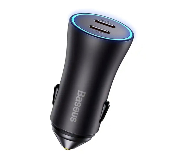 Baseus Golden Contactor Pro Car Charger C+C 40W Dark Gray - 1348131 - zdjęcie 2